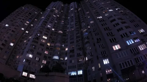 Skyscraper lights timelapse Stockbeeldmateriaal 40116836