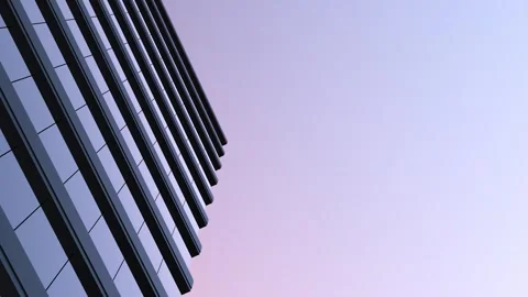 Skyscraper, modern building, structure on the horizon, animation.3D render Stock Footage 300962083