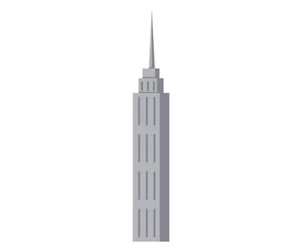 Skyscraper. Multistorey buildings shape environment, contributing to urban Stock Illustration