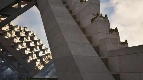 A skyscraper with a multitude of windows Ilustración de archivo