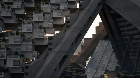 A skyscraper with a multitude of windows Ilustración de archivo