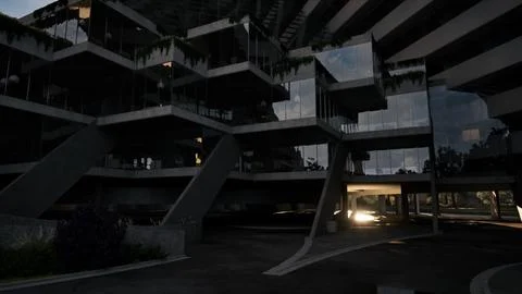 A skyscraper with a multitude of windows Ilustración de archivo