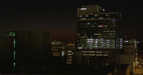 Skyscraper at Night Stock Footage 30440722