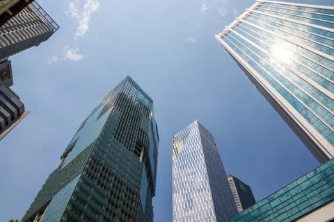 Skyscraper office buildings Stock Photos