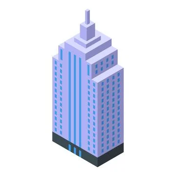 Skyscraper offices icon, isometric style Ilustración de archivo