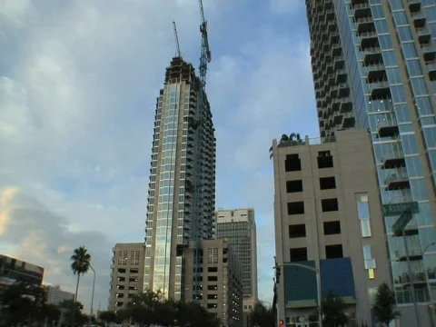 Skyscraper Pan Video stock 285509