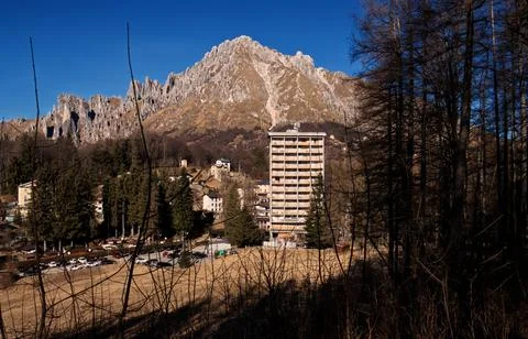 The skyscraper at Piani Resinelli. Foto stock
