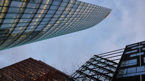 Skyscraper in Potsdamer Platz, Berlin, Germany Video stock 132355882