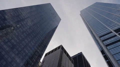 Skyscraper With Reflections, Architectural Visualization Of Reflective Glass Video stock 323773245
