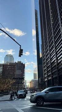 Skyscraper scene in downtown Stock Photos