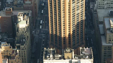Skyscraper seen from the Empire State Building, New York Stock Footage 24235450