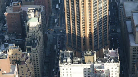 Skyscraper seen from the Empire State Building, New York Stock Footage 24235823