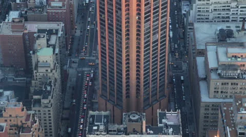 Skyscraper seen from the Empire State Building, New York Stock Footage 24241072