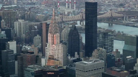 Skyscraper seen from the Empire State Building, New York Stock Footage 24244986
