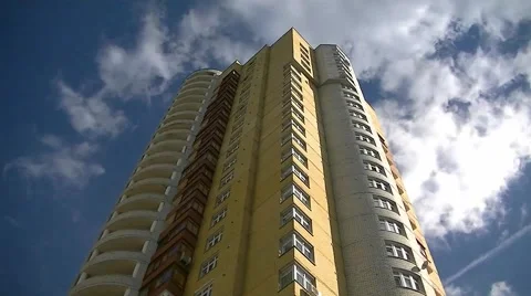 Skyscraper - sky - clouds - timelapse Stock Footage 65788082