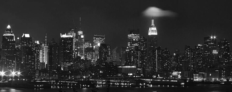 Skyscraper snags a cloud Stock Photos