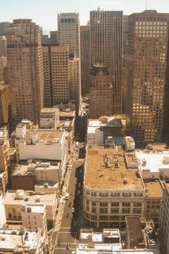 Skyscraper street view Stock Photos