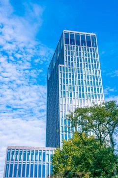 Skyscraper surrounded by nature Stock Photos
