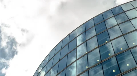 Skyscraper top with clouds time lapse Stock Footage 49079266