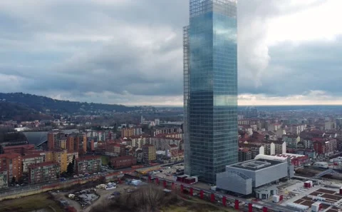 Skyscraper in town Stock Footage 218566524