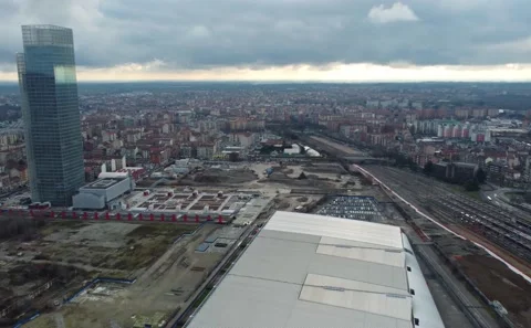 Skyscraper under construction, construction site Stock Footage 218567239