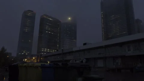 Skyscraper under construction. Stock Footage 147353617