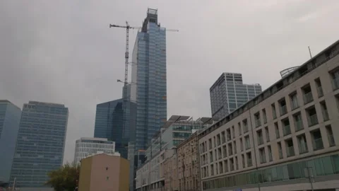 Skyscraper under construction. Video stock 147353678