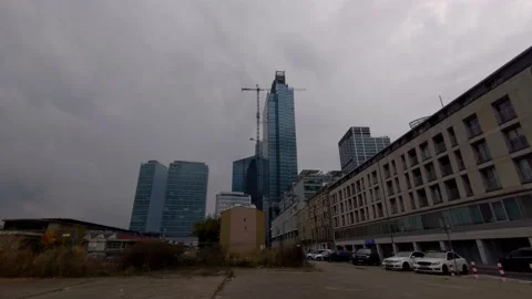 Skyscraper under construction. Video stock 147353696