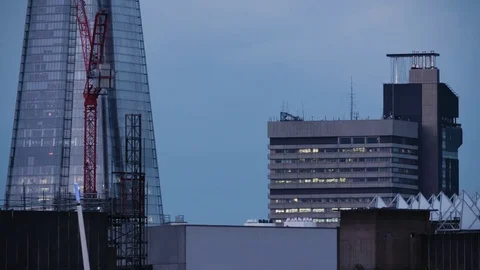 Skyscraper Under Construction. London City Centre Stock Footage 83642333