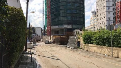 Skyscraper Under Construction in Nicosia, Cyprus Stock Footage 103097973