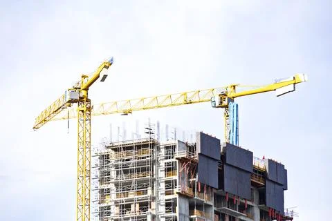 Skyscraper under construction Stockfoto's