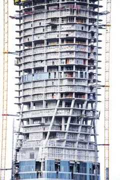 Skyscraper under construction Stock Photos