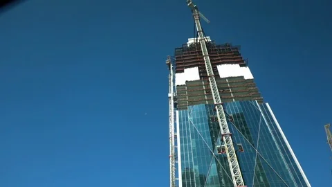 Skyscraper unfinished and under construction Stock Footage 118973224