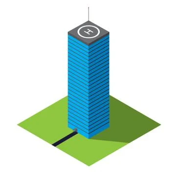 Skyscraper vector isometric illustration Stock Illustration