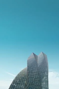 Skyscraper vertical image 3d rendering Ilustración de archivo