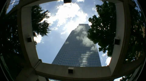 Skyscraper View From Atrium Dallas Texas Video stock 1644353