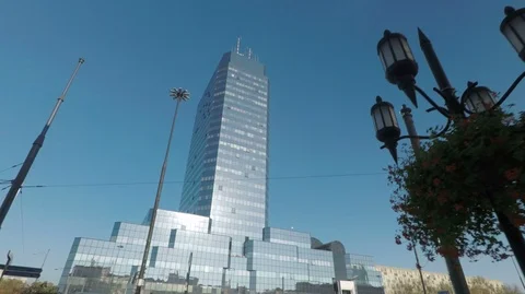 Skyscraper in Warsaw, Poland. Video stock 96601565