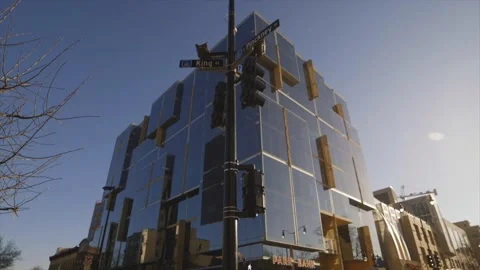 Skyscraper windows in city Stock Footage 232870066