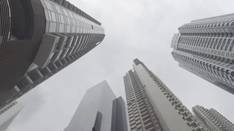Skyscrapers against the sky in city Stock Footage 73696853