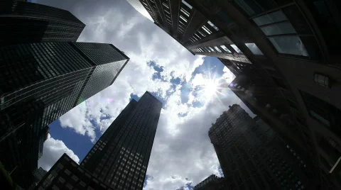 Skyscrapers and clouds Video stock 784946