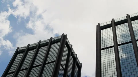 Skyscrapers and clouds Stock Footage 52002212