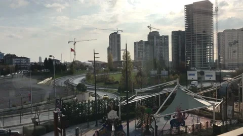 Skyscrapers and Clouds Stock Footage 144558422