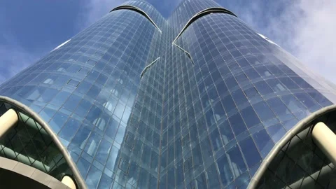 Skyscrapers and Clouds Stock Footage 144627864