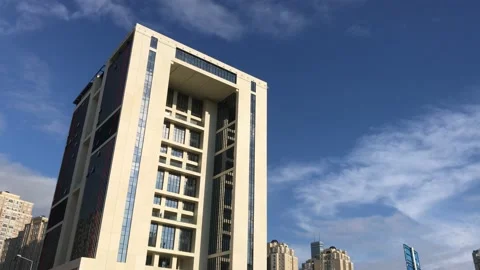 Skyscrapers and Clouds Stock Footage 144628551