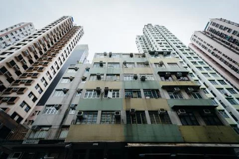 Skyscrapers at Ap Lei Chau, in Hong Kong, Hong Kong. Stock Photos