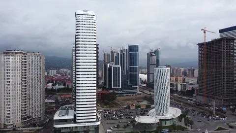 Skyscrapers in Batumi Stock Footage 164063495