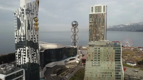 Skyscrapers of Batumi Stock Footage 223707644