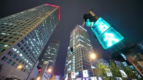 Skyscrapers in Beijing, China. Timelapse Stock Footage