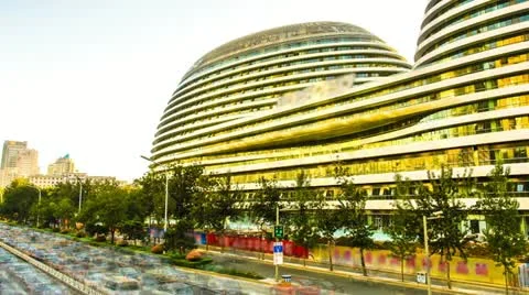 Skyscrapers in Beijing. Timelapse Stock Footage 18159533