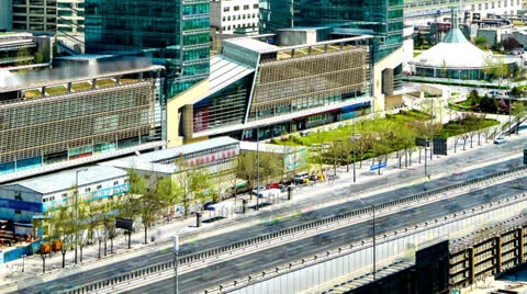 Skyscrapers in Beijing. Timelapse Stock Footage 24440793